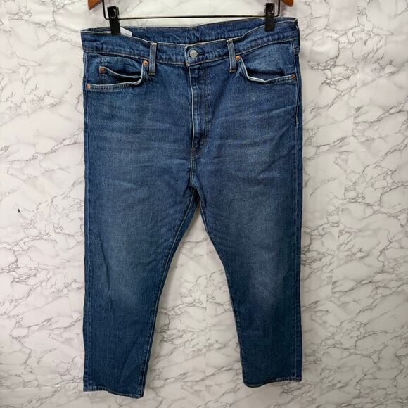 Levi’s Men’s Jeans Size 38X30 Straight Leg Denim Leather Tag # H564 - Picture 6 of 8